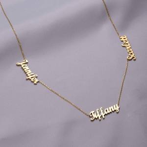 Sterling Silver Personalized Multiple Name Necklace with Chain Included