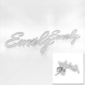 Personalized Name Stud Earrings
