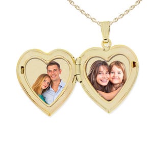 14K Gold Filled Monarch Butterfly Heart Photo Locket
