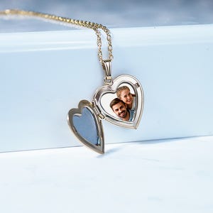 14K Gold Filled Initial Heart Photo Locket