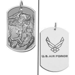 Saint Michael Doubledside AIR FORCE Dogtag Religious Medal "EXCLUSIVE"