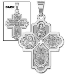 4 Way Cross Religious Medal -"EXCLUSIVE"