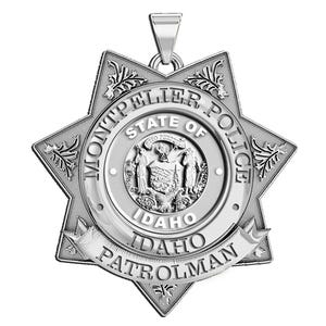 Personalized Idaho Patrolman Badge w/ Rank and State
