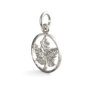 Ringed Maple Leaf Charm