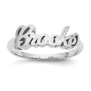 Woman's Italic Name Ring