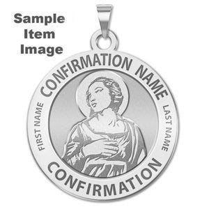 Custom Saint w/ Personalized Saint Name Confirmation Religious Medal