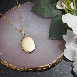 14k Gold Filled Oval Photo Locket