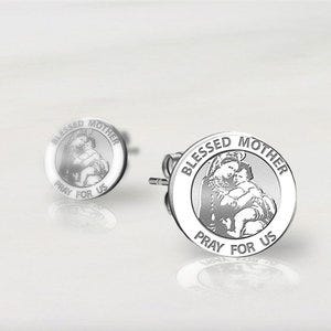 Pair of "Blessed Mother" Virgin Mary Earrings