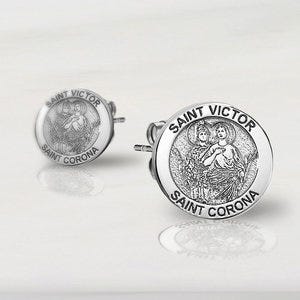 Pair of Saint Victor and Saint Corona Earrings