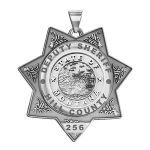 Personalized Montana Sheriff's Police Badge with Your Rank and Number