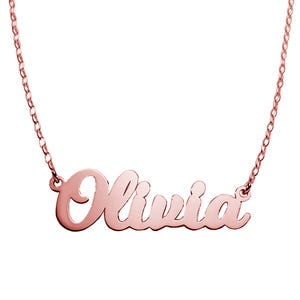 Script Name Necklace with Chain Included