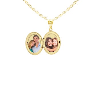 14k Gold Filled Oval Photo Locket - 1 inch x 1-1/4 inch