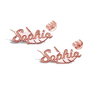 Pair of Feather Name Earrings