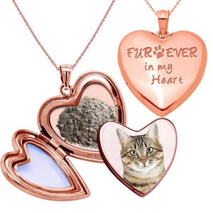 Furever in my Heart Cremation & Hair Photo Locket