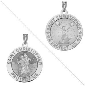 Cheerleader - Saint Christopher Doubledside Sports Religious Medal "EXCLUSIVE"