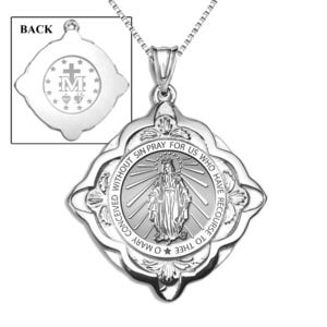 Miraculous Medal Blessed Virgin Mary Cathedral Round Religious Medal  "EXCLUSIVE"