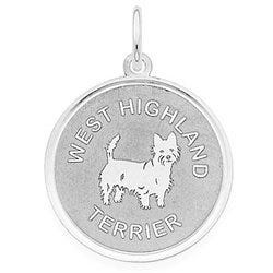 West Highland Terrier Disc Charm or Pendant