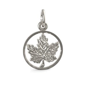 Ringed Maple Leaf Charm