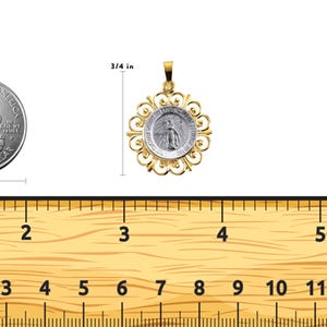 14K White and Yellow Gold Miraculous Medal
