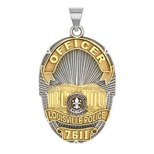 Personalized Louisville Kentucky Police Badge with Your Rank and Number