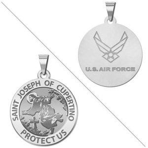 Saint Joseph of Cupertino Doubledside AIR FORCE Religious Medal "EXCLUSIVE"