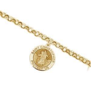 Saint Christopher Religious Anklet - "EXCLUSIVE"