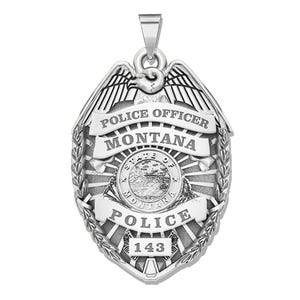 Personalized Montana Police Badge with Your Rank, Number & Department