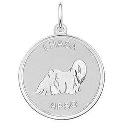 Lhasa Apso Disc Charm or Pendant