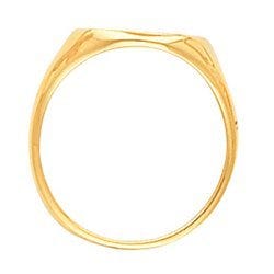 14K Gold Women's Oval Signet Ring