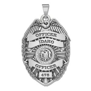 Personalized Idaho Police Badge with Your Rank, Number & Department