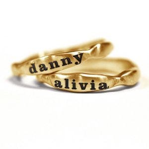 Personalized Stackable Name Ring