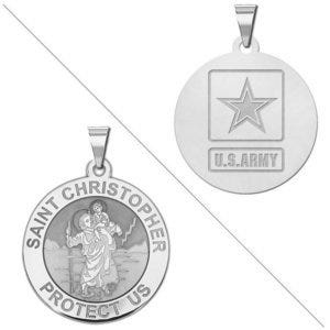 Saint Christopher Doubledside ARMY Religious Medal "EXCLUSIVE"