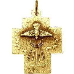 14K Yellow Gold ALPHA & OMEGA CROSS