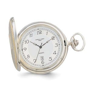 Charles Hubert Photo Two Tone Crest Pocket Watch