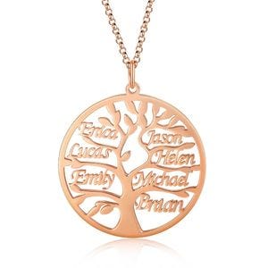 Personalized Family Tree Pendant with up to 7 Names