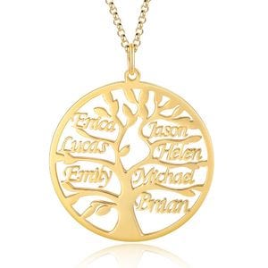 Personalized Family Tree Pendant with up to 7 Names