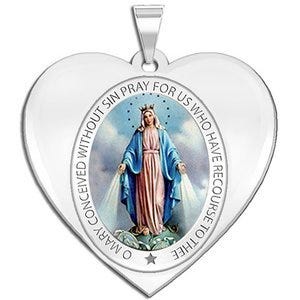 Miraculous Medal Heart Shaped Color "EXCLUSIVE"