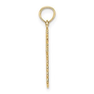 14k Budded Cross Charm