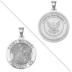 Saint Michael Doubledside NAVY Religious Medal "EXCLUSIVE"