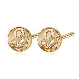 Pair of Saint Joan of Arc Stud Earrings