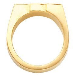 14K Gold Men's 3 Square Signet Ring