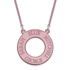 Personalized Mother's Disc with up to 4 Names & Chain Included