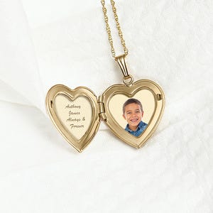 14k Yellow Gold Butterflies Photo Locket