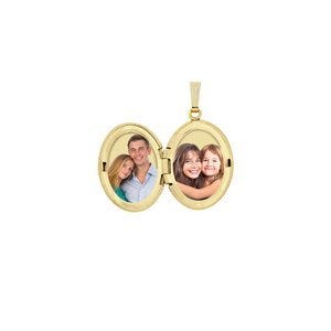 14K Gold Filled Oval Photo Locket - 5/8 Inch x 3/4 Inch