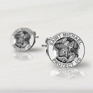 Pair of Saint Michael Earrings "Protect Us"