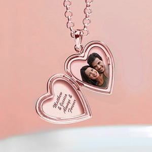 Solid 14K Rose Gold Daddy's Little Girl Heart Locket