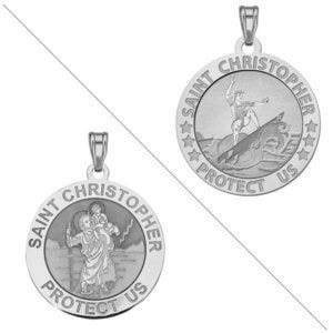 Surfing or Surf - Saint Christopher Doubledside Sports Religious Medal "EXCLUSIVE"