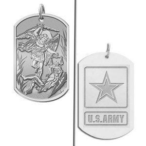 Saint Michael Doubledside ARMY Dogtag Religious Medal "EXCLUSIVE"