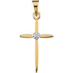 CROSS PENDANT W/DIAMOND