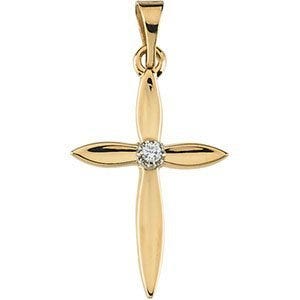 CROSS PENDANT W/DIAMOND`